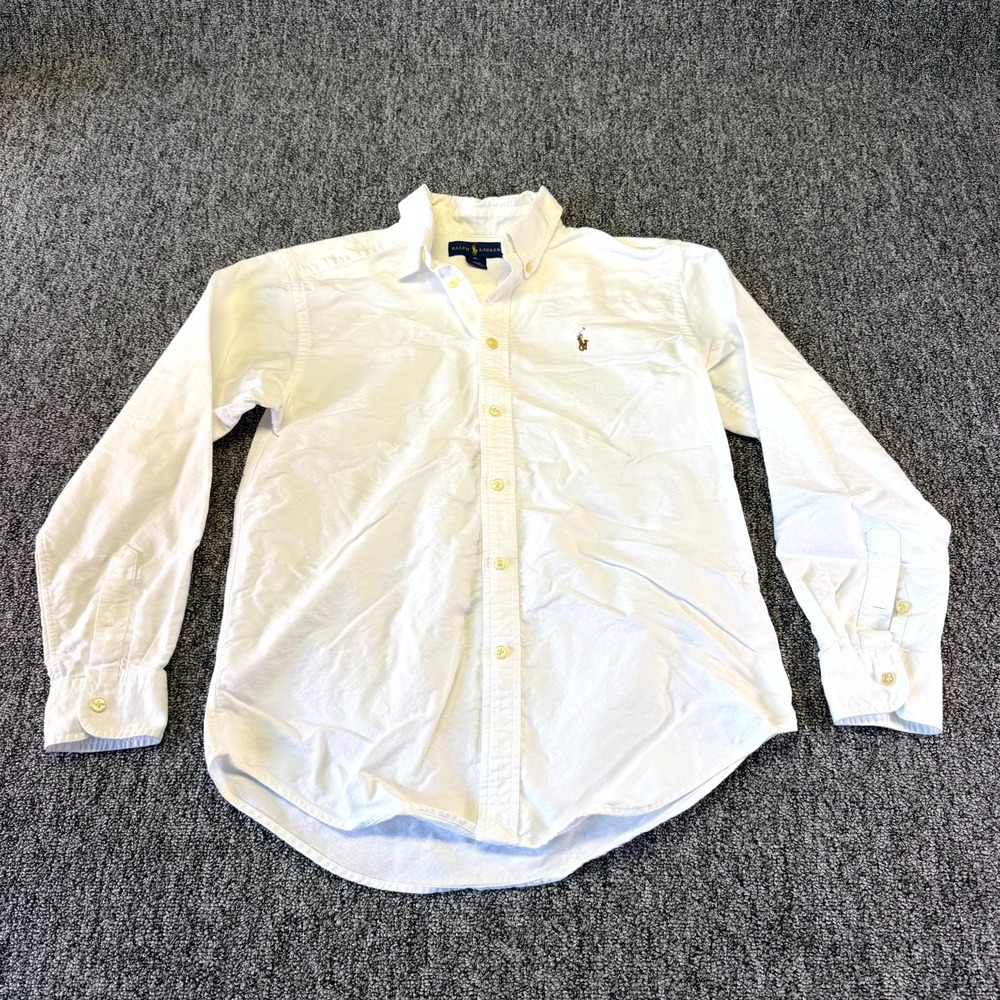 Polo Ralph Lauren The Iconic Oxford Dress Shirt Mens 16 White Formal Business